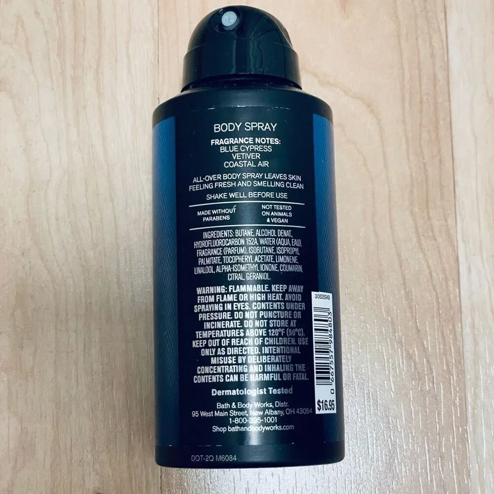 Bath & Body Works Lot of 2 OCEAN Men’s Collection Body Spray Cypress Vetiver Air